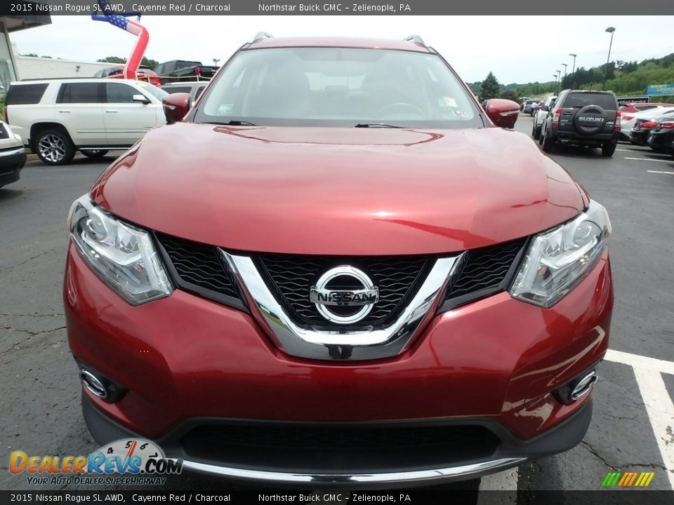 2015 Nissan Rogue SL AWD Cayenne Red / Charcoal Photo #3