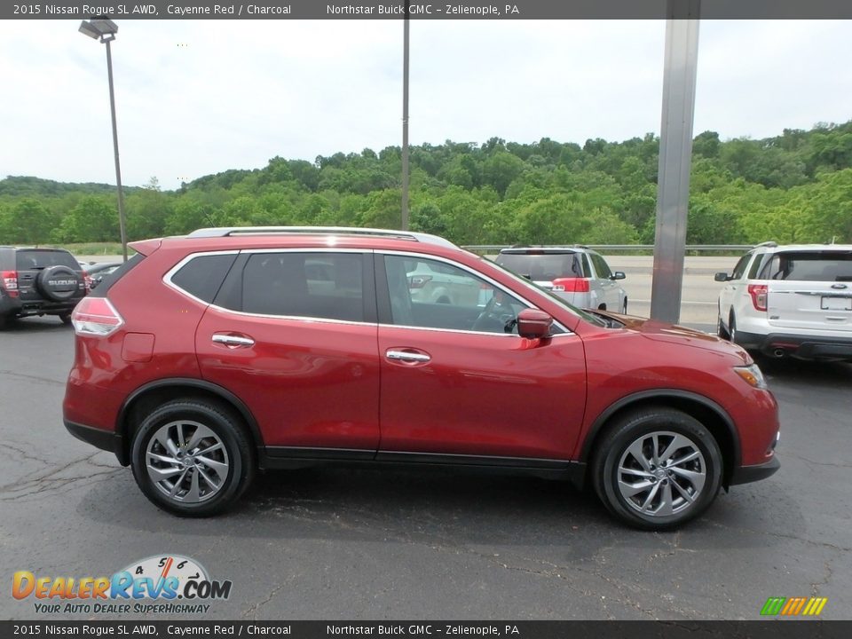 2015 Nissan Rogue SL AWD Cayenne Red / Charcoal Photo #5