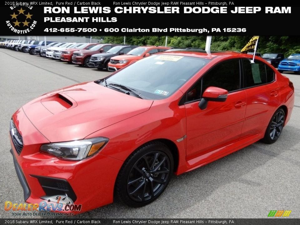 2018 Subaru WRX Limited Pure Red / Carbon Black Photo #1