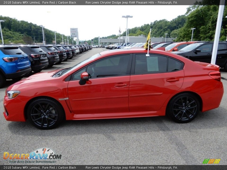 2018 Subaru WRX Limited Pure Red / Carbon Black Photo #2