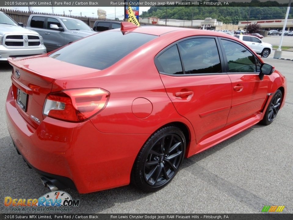 2018 Subaru WRX Limited Pure Red / Carbon Black Photo #5