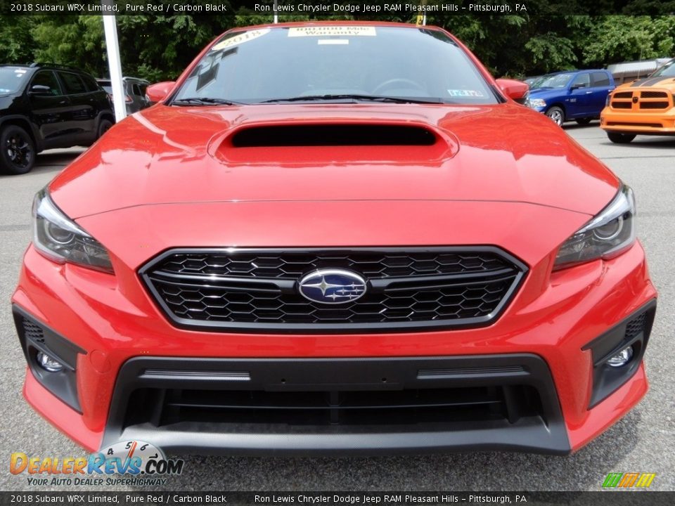 2018 Subaru WRX Limited Pure Red / Carbon Black Photo #8