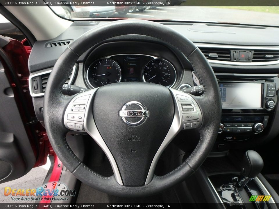 2015 Nissan Rogue SL AWD Cayenne Red / Charcoal Photo #24