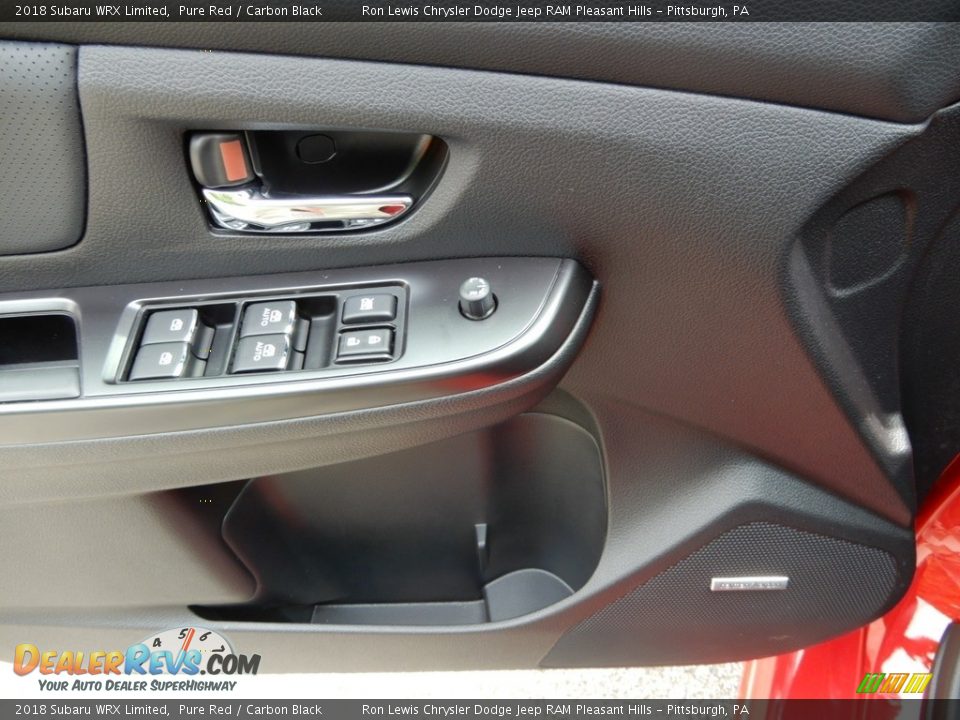 2018 Subaru WRX Limited Pure Red / Carbon Black Photo #15