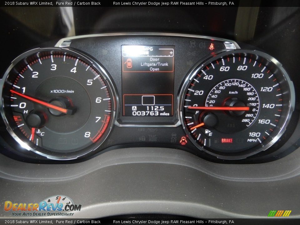 2018 Subaru WRX Limited Gauges Photo #20