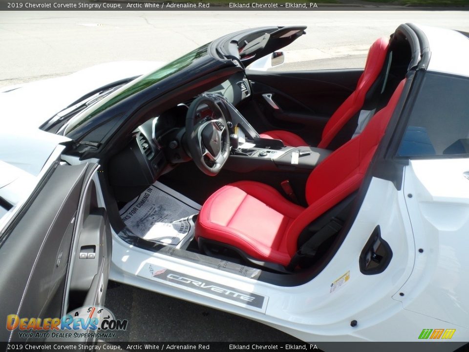 2019 Chevrolet Corvette Stingray Coupe Arctic White / Adrenaline Red Photo #3