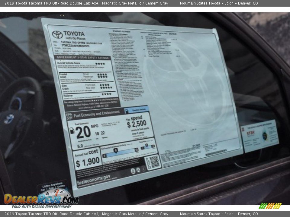 2019 Toyota Tacoma TRD Off-Road Double Cab 4x4 Magnetic Gray Metallic / Cement Gray Photo #11