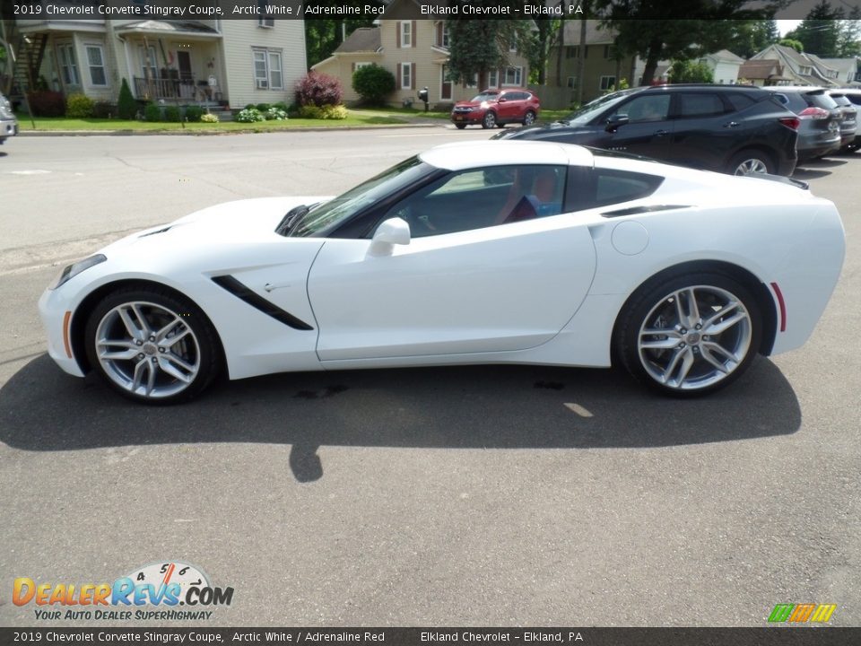 2019 Chevrolet Corvette Stingray Coupe Arctic White / Adrenaline Red Photo #4