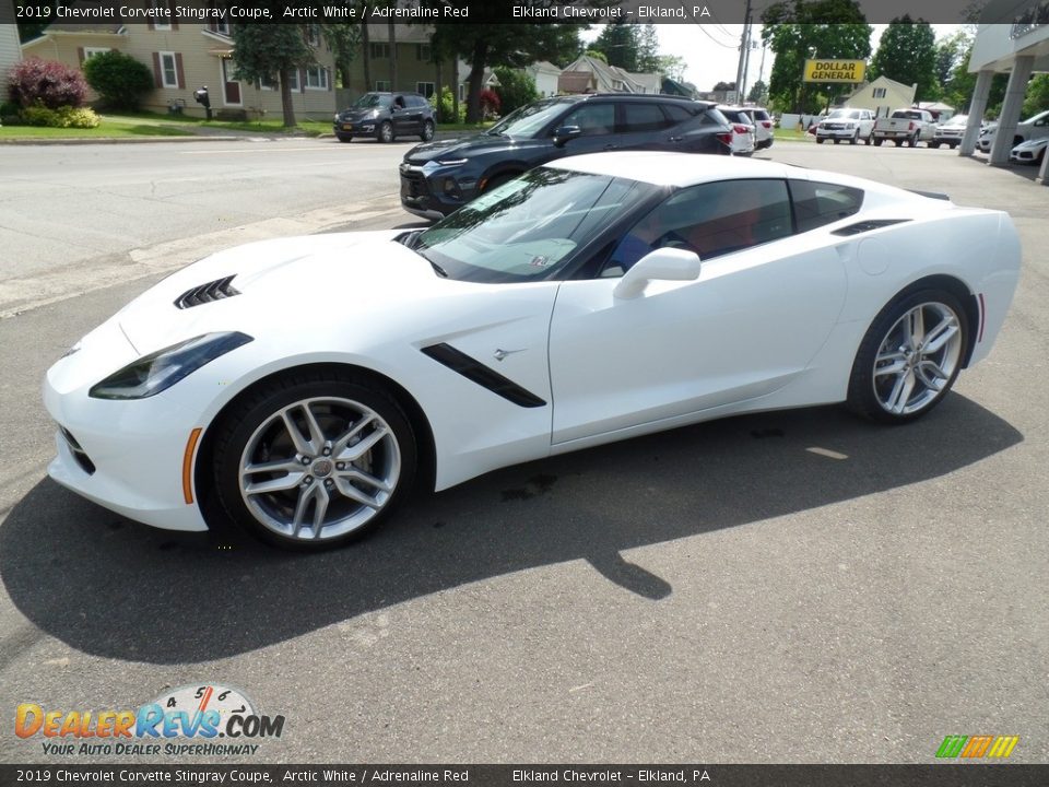 2019 Chevrolet Corvette Stingray Coupe Arctic White / Adrenaline Red Photo #5