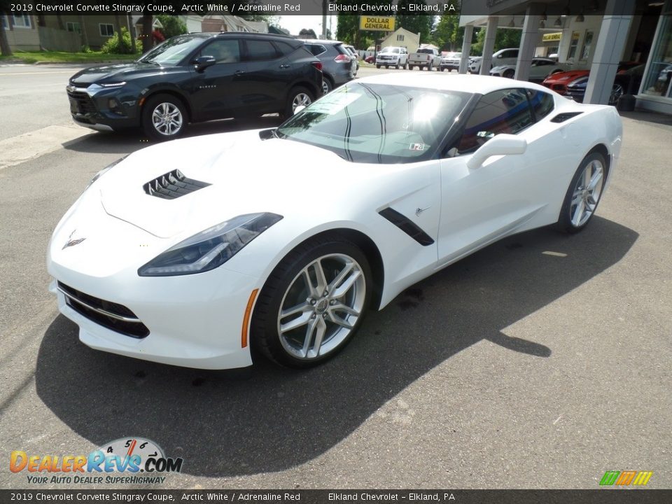 2019 Chevrolet Corvette Stingray Coupe Arctic White / Adrenaline Red Photo #6