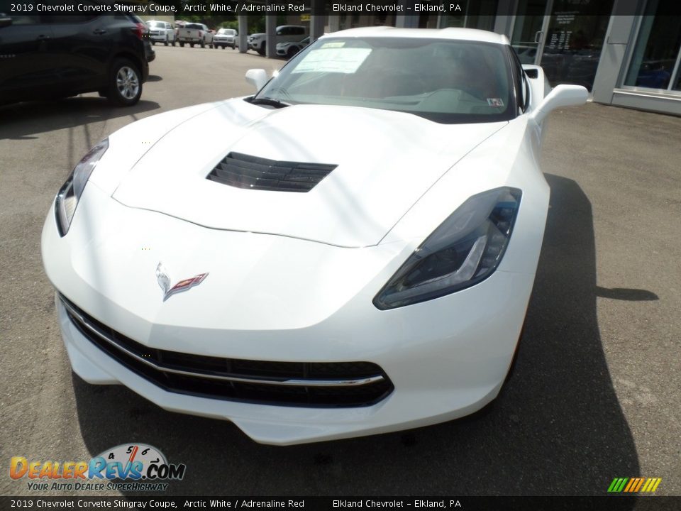 2019 Chevrolet Corvette Stingray Coupe Arctic White / Adrenaline Red Photo #7