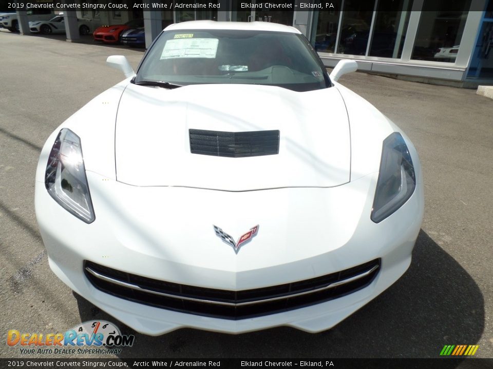 2019 Chevrolet Corvette Stingray Coupe Arctic White / Adrenaline Red Photo #8