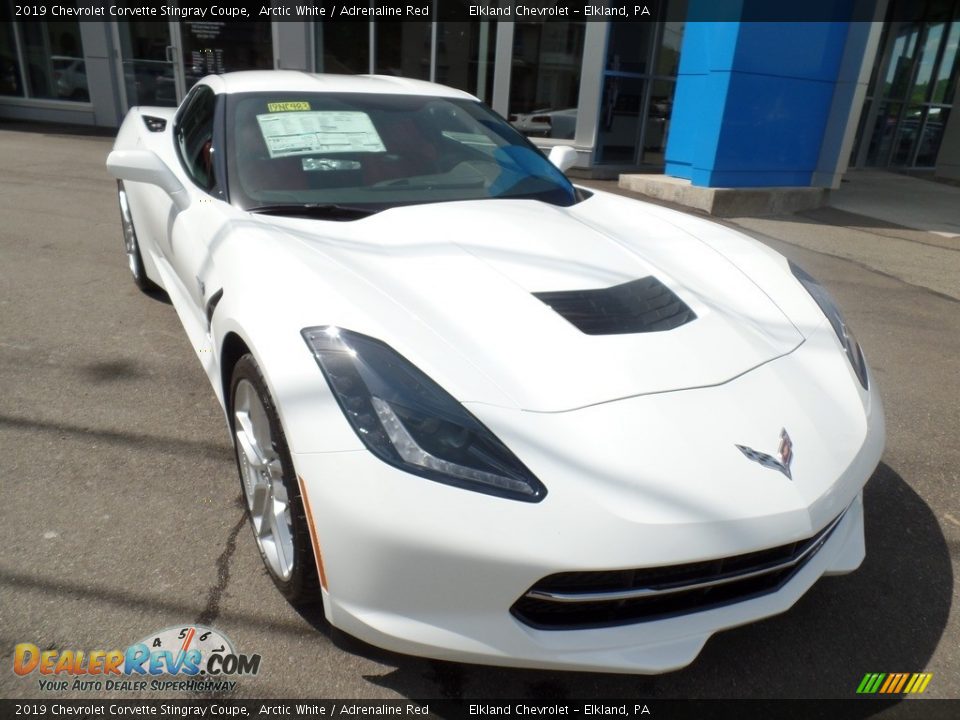 2019 Chevrolet Corvette Stingray Coupe Arctic White / Adrenaline Red Photo #9