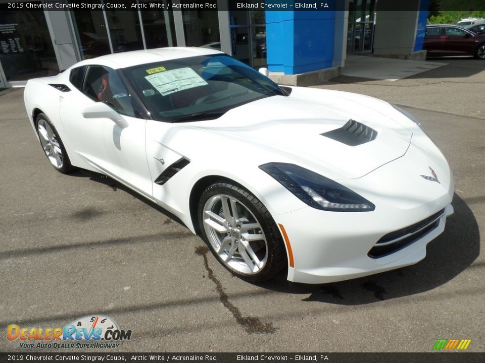 2019 Chevrolet Corvette Stingray Coupe Arctic White / Adrenaline Red Photo #10
