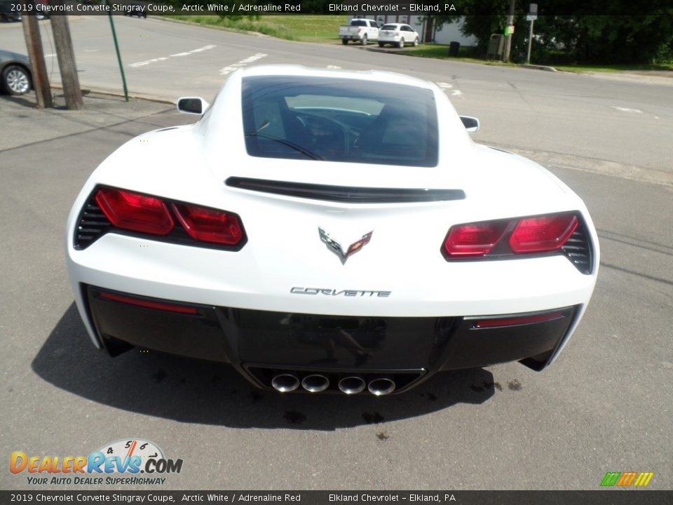 2019 Chevrolet Corvette Stingray Coupe Arctic White / Adrenaline Red Photo #12