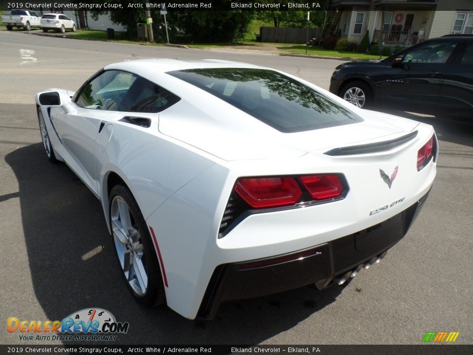 2019 Chevrolet Corvette Stingray Coupe Arctic White / Adrenaline Red Photo #13