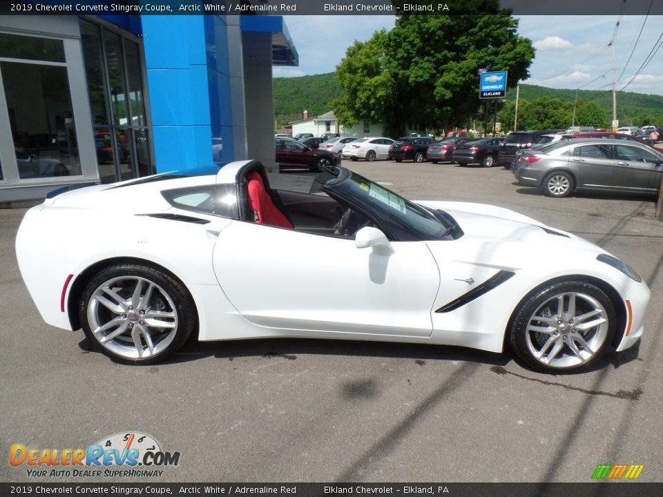 2019 Chevrolet Corvette Stingray Coupe Arctic White / Adrenaline Red Photo #14