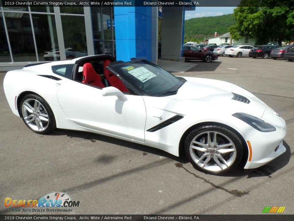 2019 Chevrolet Corvette Stingray Coupe Arctic White / Adrenaline Red Photo #15