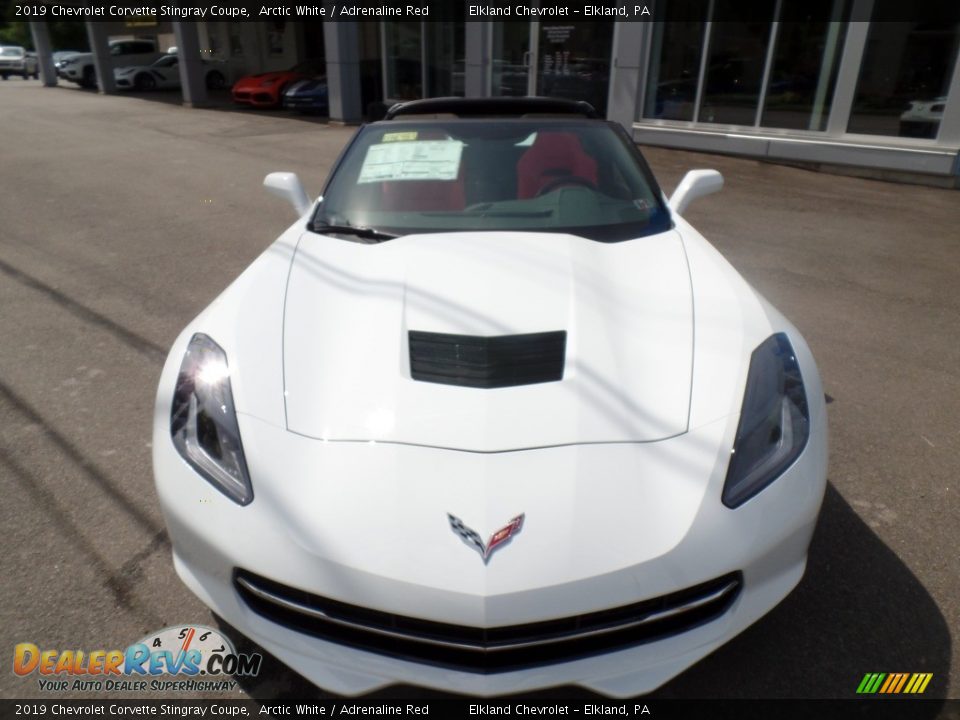 2019 Chevrolet Corvette Stingray Coupe Arctic White / Adrenaline Red Photo #17