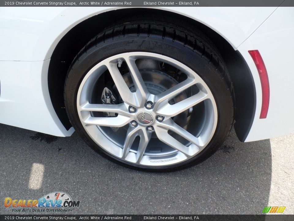 2019 Chevrolet Corvette Stingray Coupe Arctic White / Adrenaline Red Photo #18