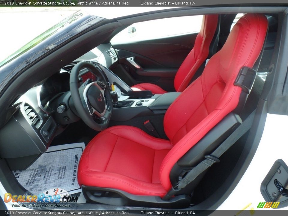 2019 Chevrolet Corvette Stingray Coupe Arctic White / Adrenaline Red Photo #21