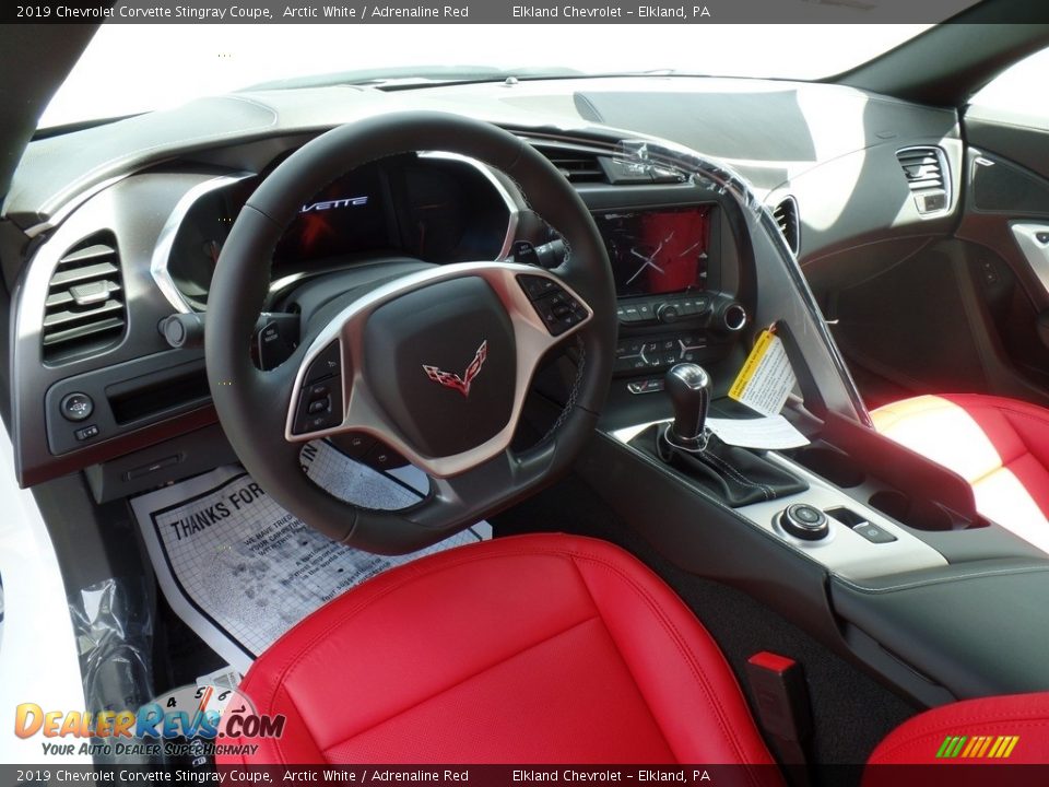 2019 Chevrolet Corvette Stingray Coupe Arctic White / Adrenaline Red Photo #22