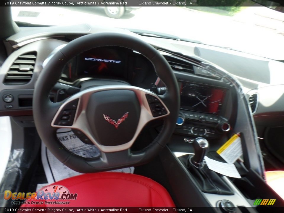 2019 Chevrolet Corvette Stingray Coupe Arctic White / Adrenaline Red Photo #23