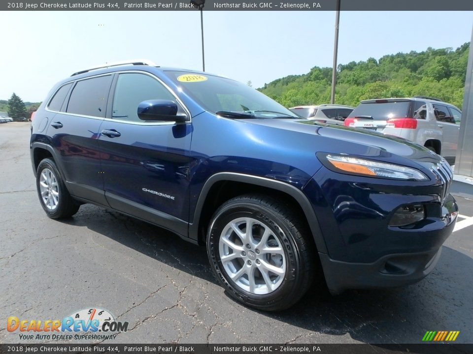 2018 Jeep Cherokee Latitude Plus 4x4 Patriot Blue Pearl / Black Photo #4
