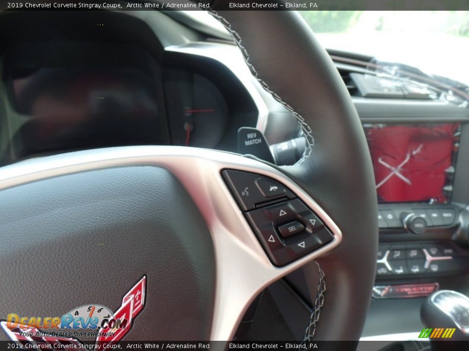 2019 Chevrolet Corvette Stingray Coupe Arctic White / Adrenaline Red Photo #25