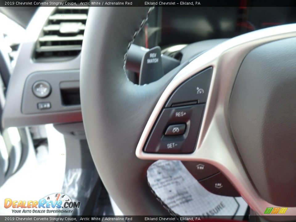 2019 Chevrolet Corvette Stingray Coupe Arctic White / Adrenaline Red Photo #26