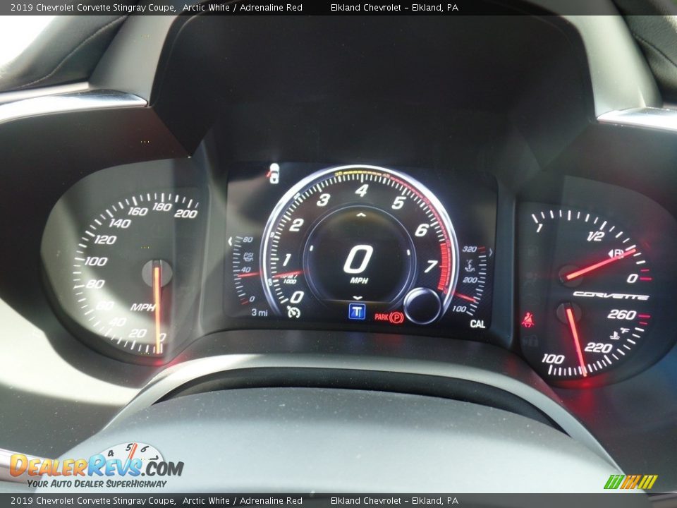 2019 Chevrolet Corvette Stingray Coupe Arctic White / Adrenaline Red Photo #27