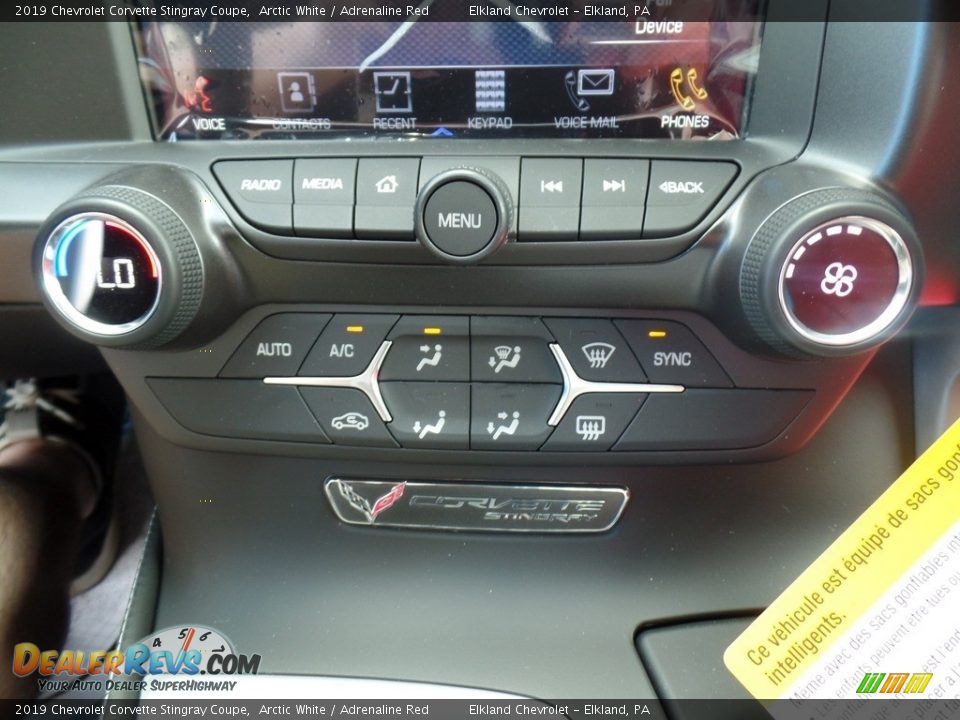 2019 Chevrolet Corvette Stingray Coupe Arctic White / Adrenaline Red Photo #33