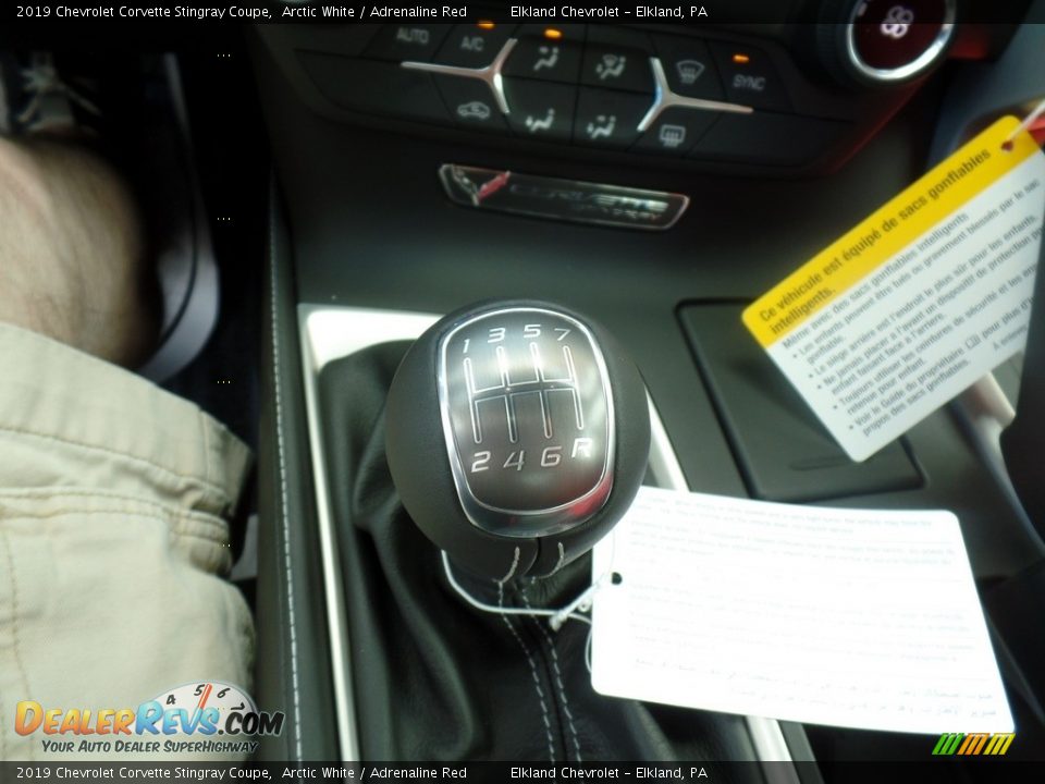 2019 Chevrolet Corvette Stingray Coupe Arctic White / Adrenaline Red Photo #34