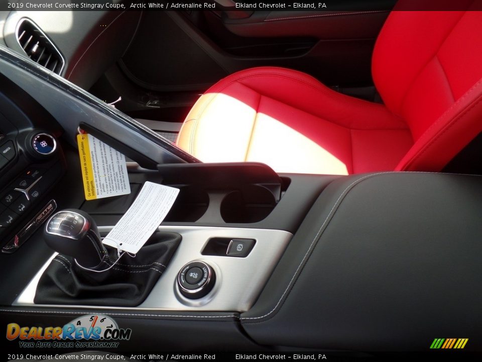 2019 Chevrolet Corvette Stingray Coupe Arctic White / Adrenaline Red Photo #35