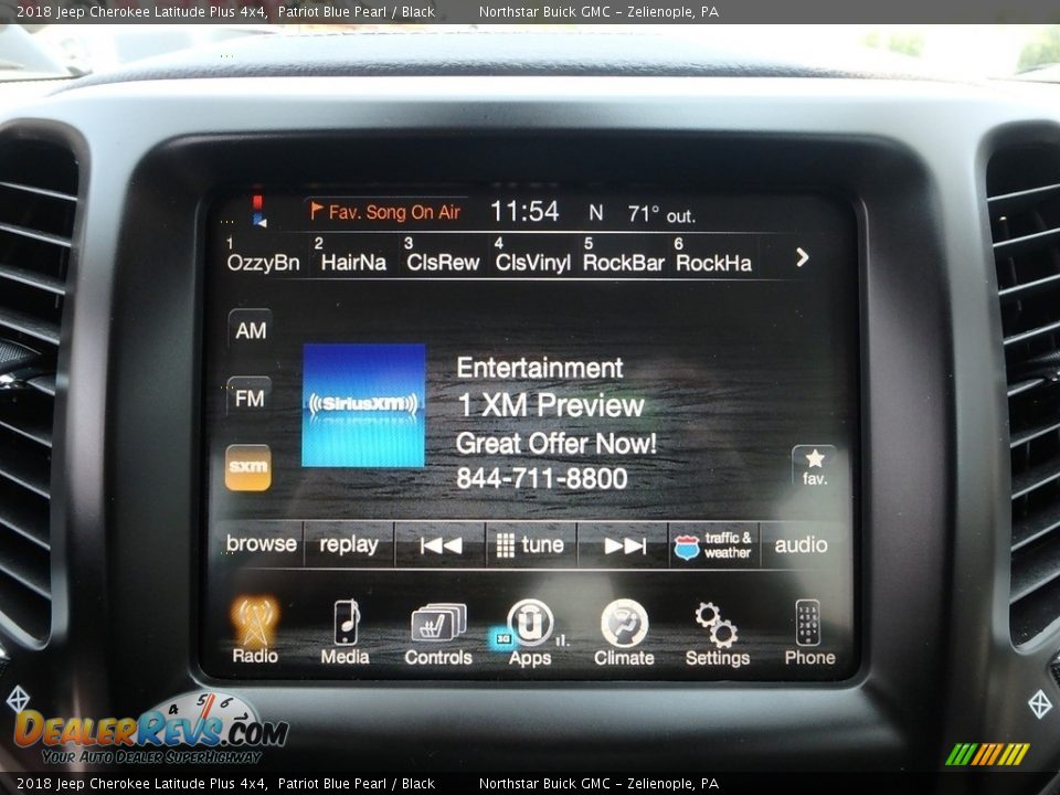 2018 Jeep Cherokee Latitude Plus 4x4 Patriot Blue Pearl / Black Photo #24