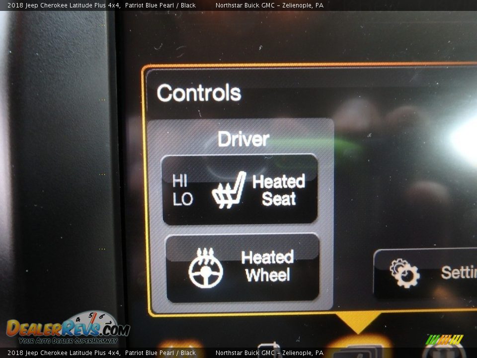 2018 Jeep Cherokee Latitude Plus 4x4 Patriot Blue Pearl / Black Photo #25