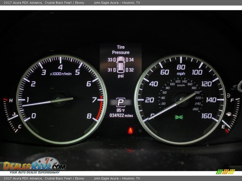 2017 Acura RDX Advance Crystal Black Pearl / Ebony Photo #29