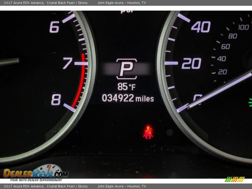 2017 Acura RDX Advance Crystal Black Pearl / Ebony Photo #30