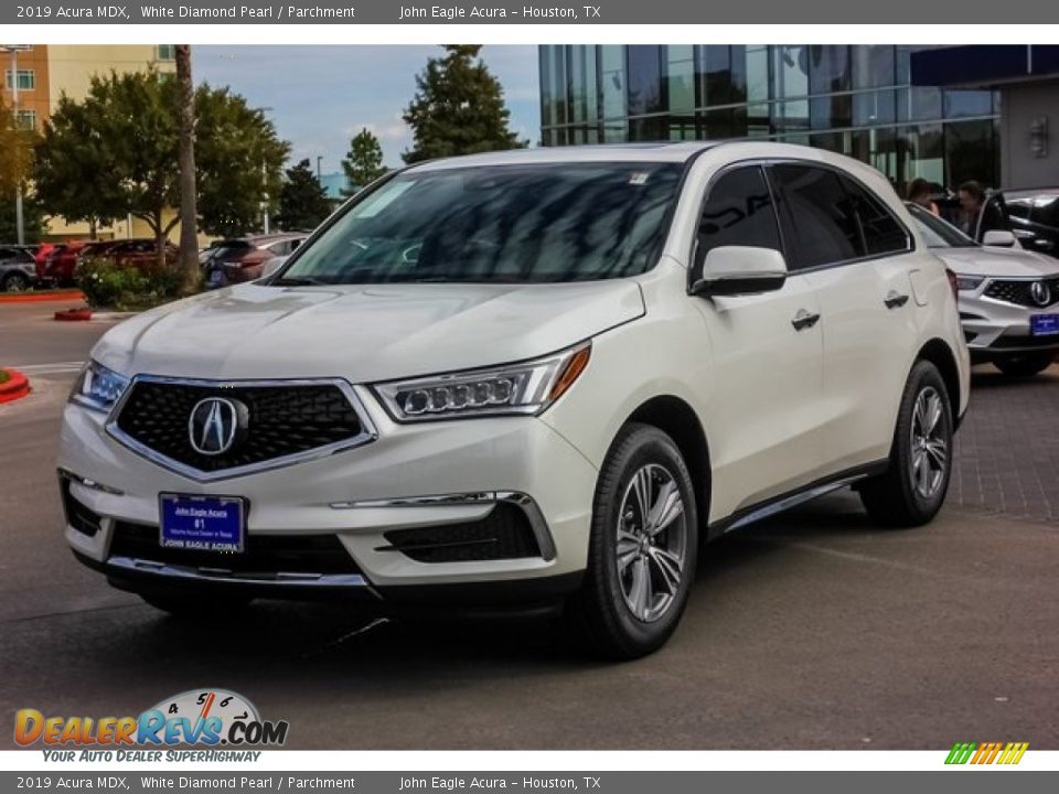 2019 Acura MDX White Diamond Pearl / Parchment Photo #3