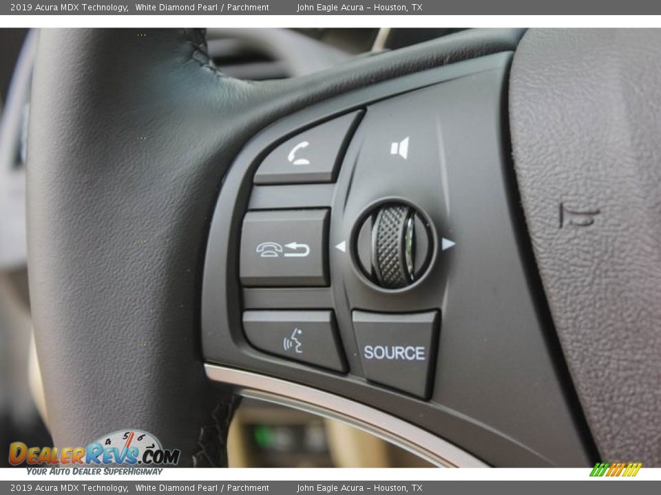 2019 Acura MDX Technology White Diamond Pearl / Parchment Photo #35