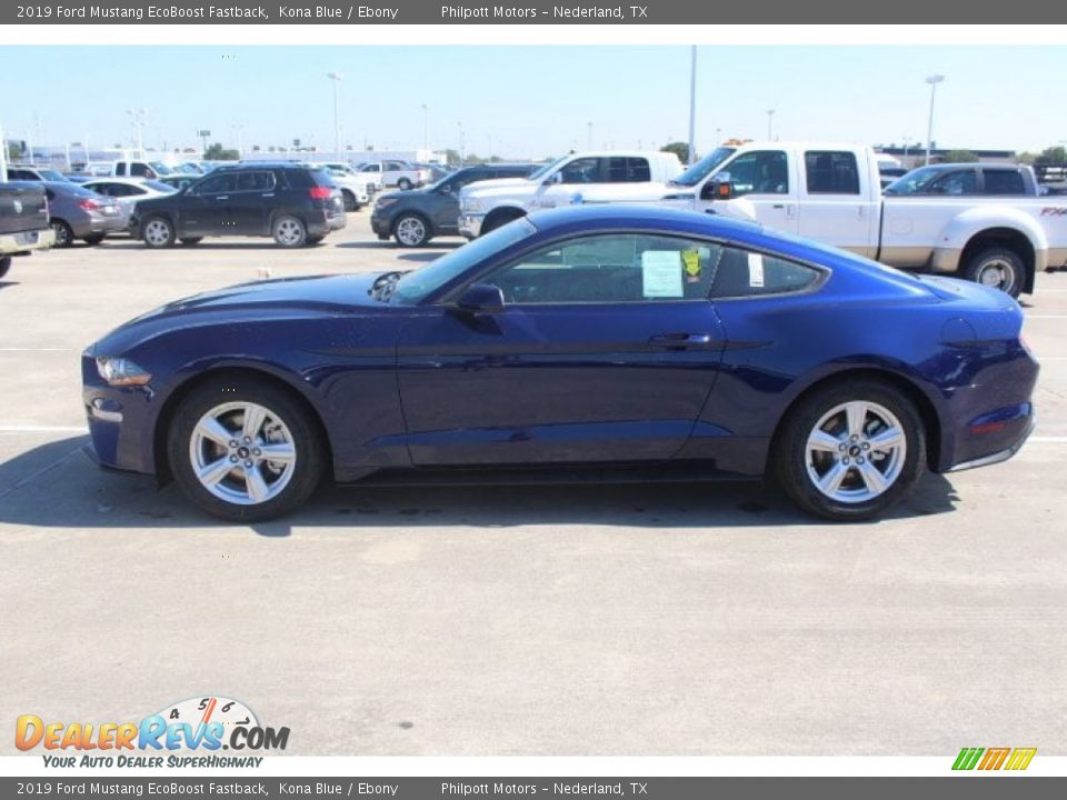 2019 Ford Mustang EcoBoost Fastback Kona Blue / Ebony Photo #5