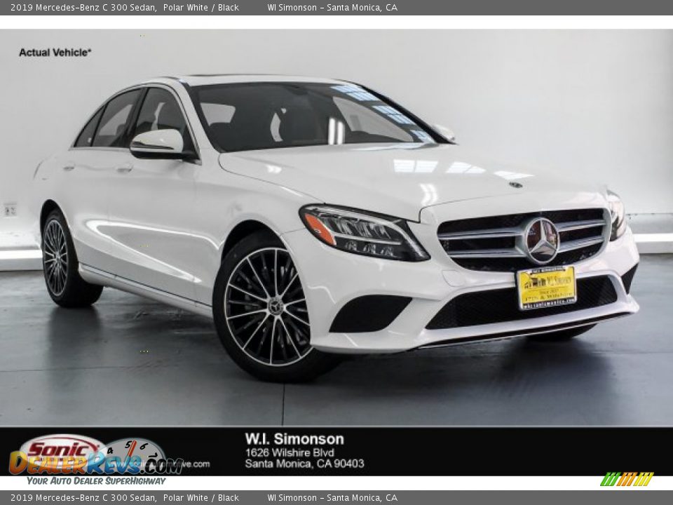 2019 Mercedes-Benz C 300 Sedan Polar White / Black Photo #1