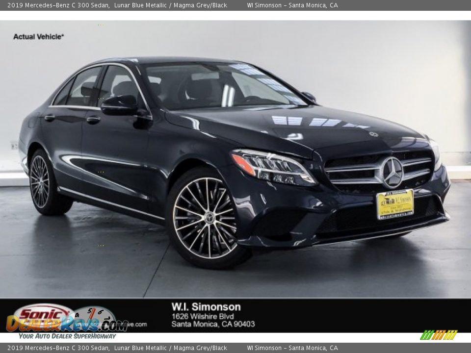 2019 Mercedes-Benz C 300 Sedan Lunar Blue Metallic / Magma Grey/Black Photo #1