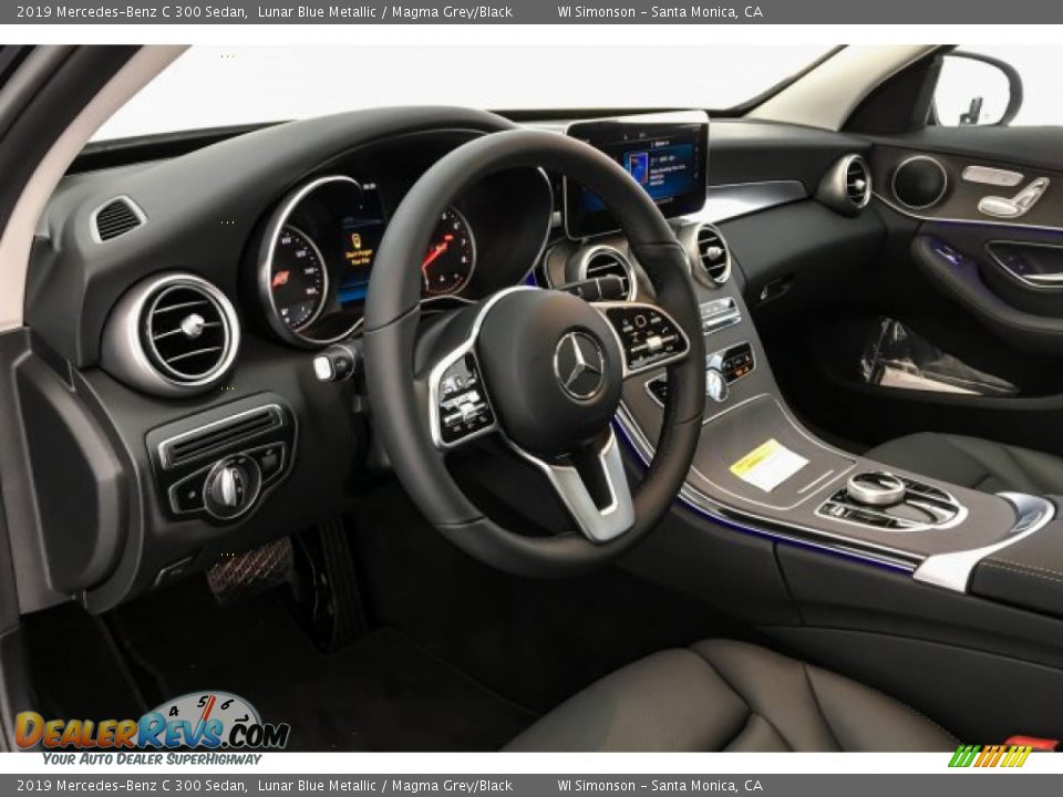 2019 Mercedes-Benz C 300 Sedan Lunar Blue Metallic / Magma Grey/Black Photo #4