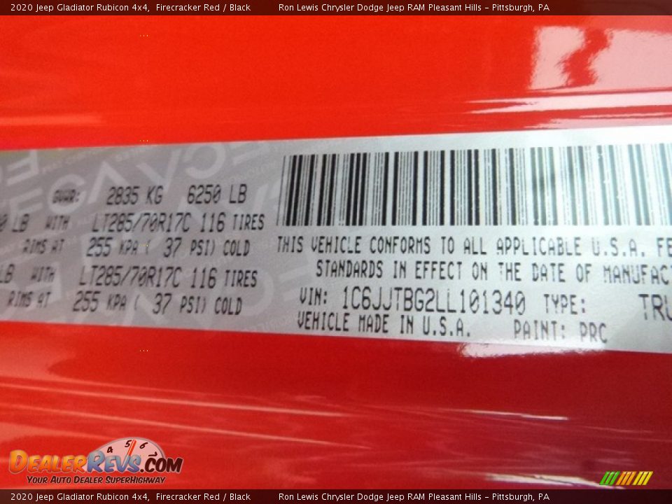 2020 Jeep Gladiator Rubicon 4x4 Firecracker Red / Black Photo #15