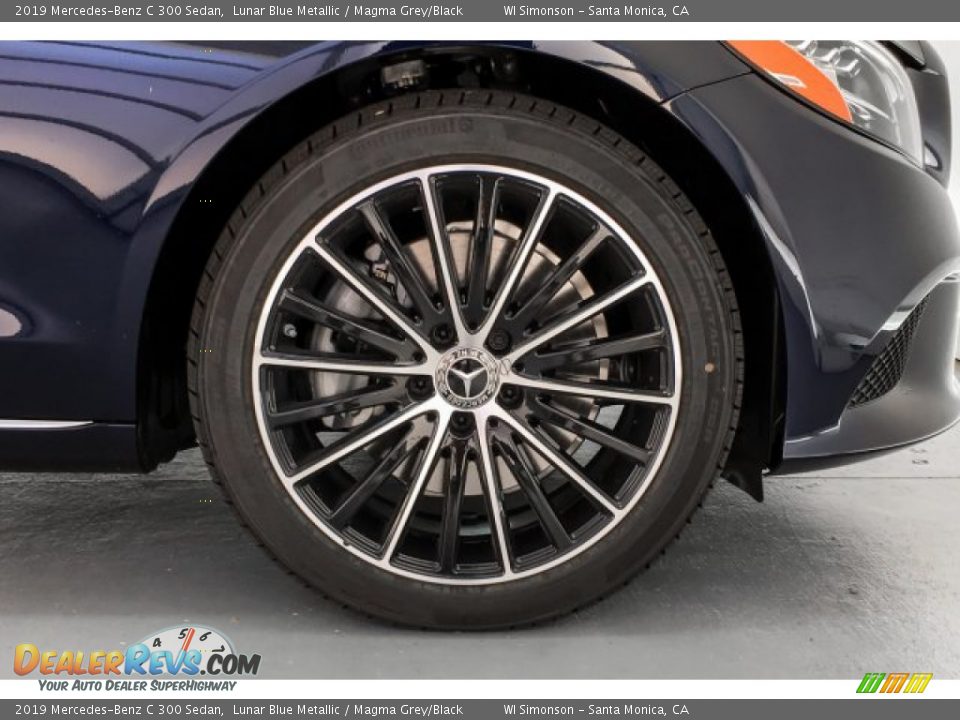 2019 Mercedes-Benz C 300 Sedan Lunar Blue Metallic / Magma Grey/Black Photo #9