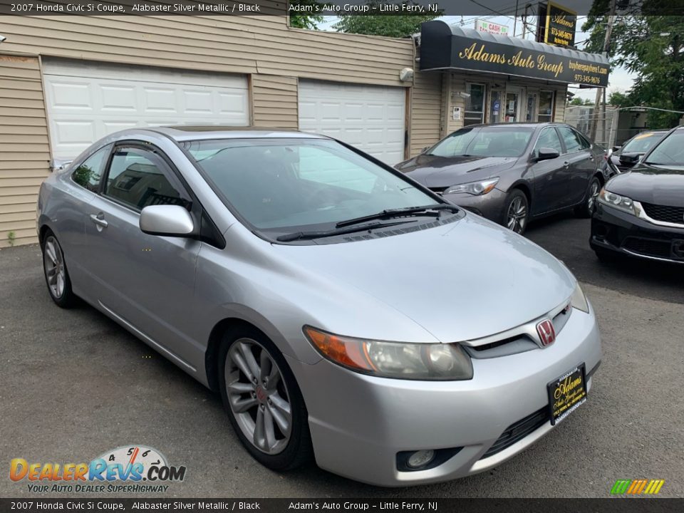 2007 Honda Civic Si Coupe Alabaster Silver Metallic / Black Photo #3