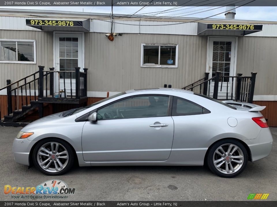 2007 Honda Civic Si Coupe Alabaster Silver Metallic / Black Photo #7