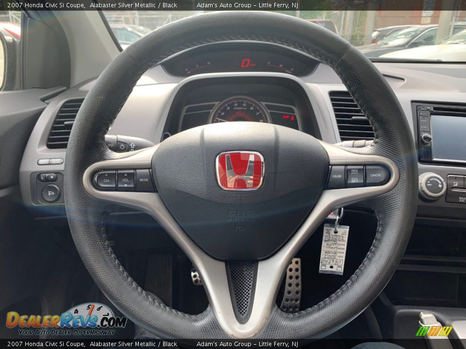 2007 Honda Civic Si Coupe Alabaster Silver Metallic / Black Photo #9