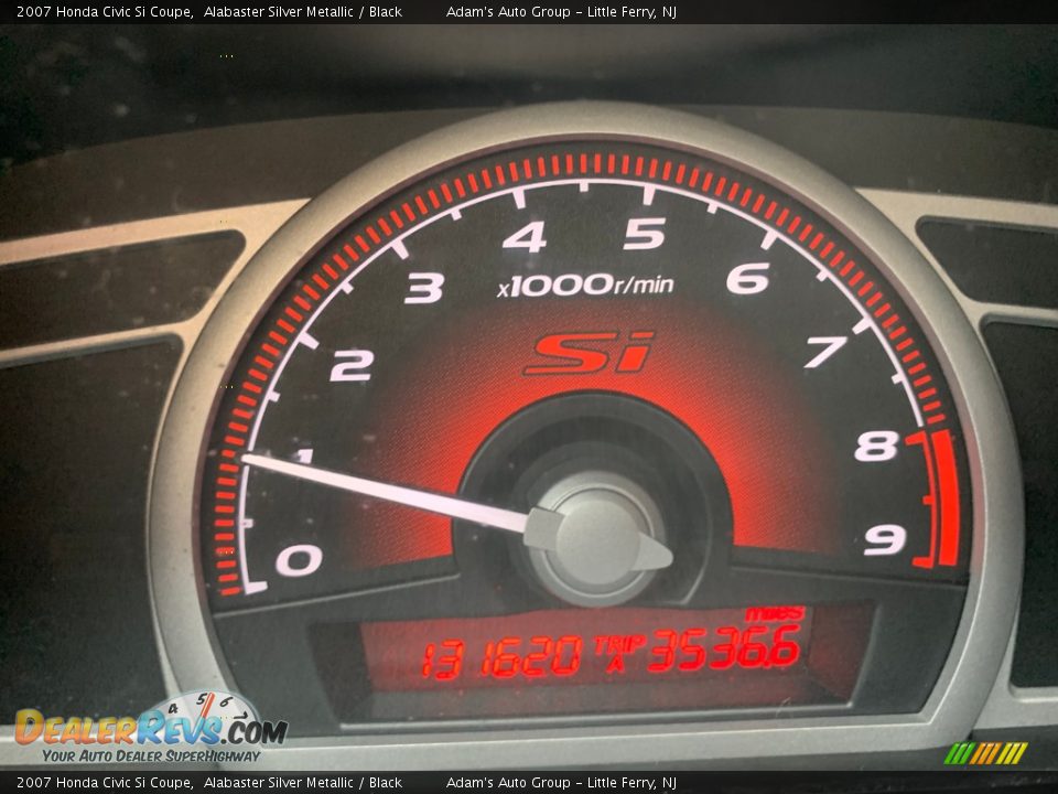 2007 Honda Civic Si Coupe Alabaster Silver Metallic / Black Photo #10